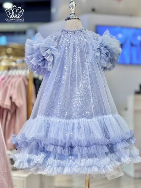  Váy Voan Công Chúa Bé Gái Bồng Bềnh Đính Kim, Sang Trọng, Thanh Lịch | Crown Space CKGS3850114 