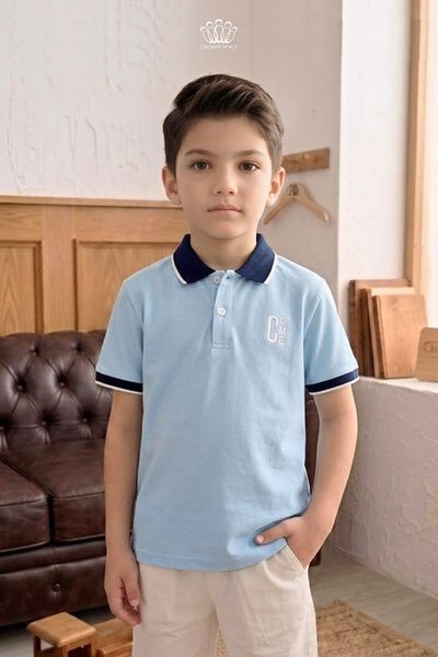  Áo Polo Bé Trai Cổ Bẻ Thêu Logo Crown Space – Sang Trọng & Thanh Lịch Cho Bé - CKBS2160303 