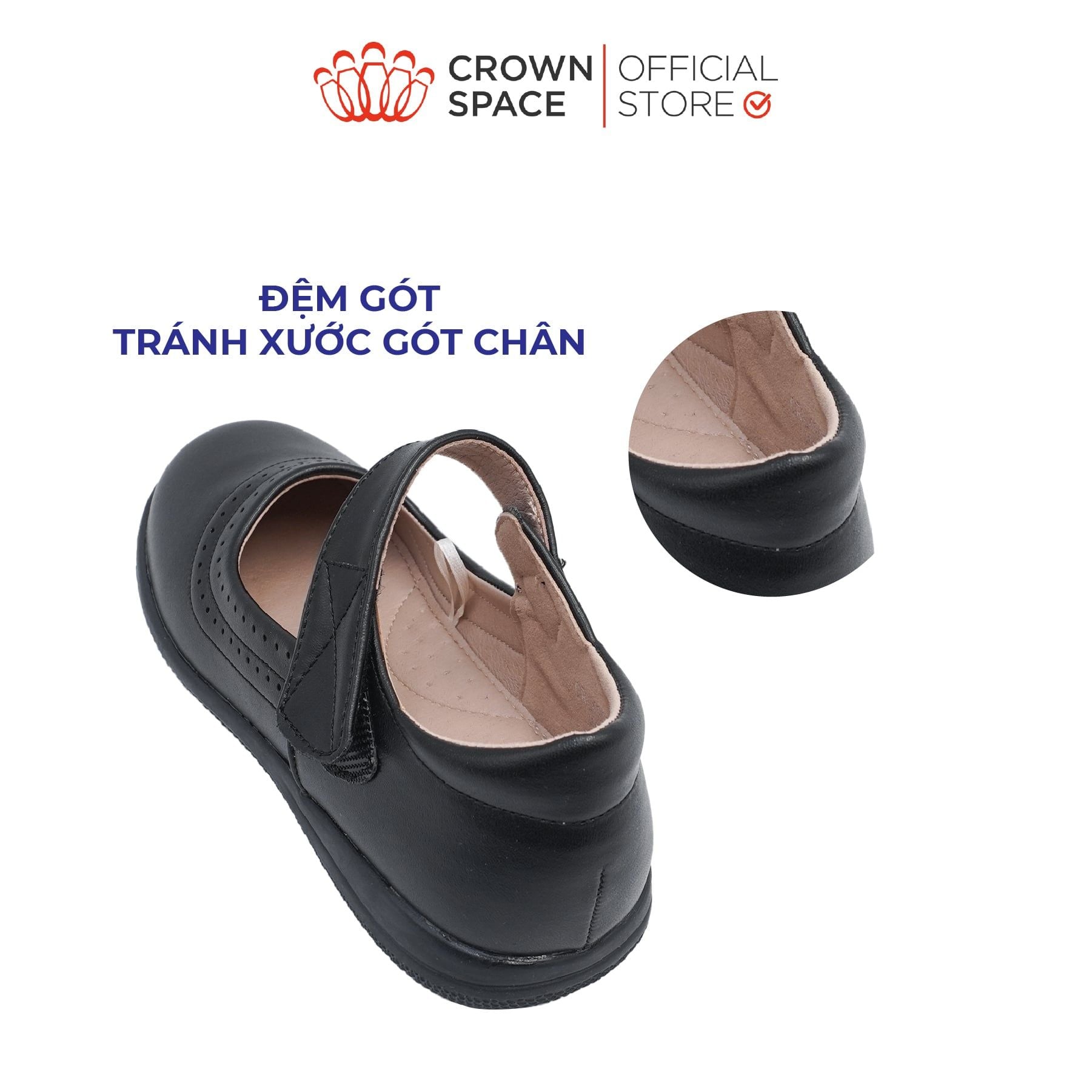  (VIP Private Sale) Giày Đi Học School Shoes Bé Gái Công Chúa Cao Cấp, Êm Nhẹ, Thời Trang | Crown Space CRUK3086 