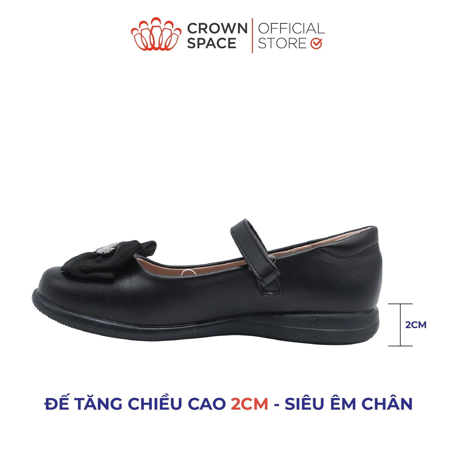  (VIP Private Sale) Giày Đi Học School Shoes Bé Gái Công Chúa Cao Cấp, Êm Nhẹ, Thời Trang | Crown Space CRUK3088 