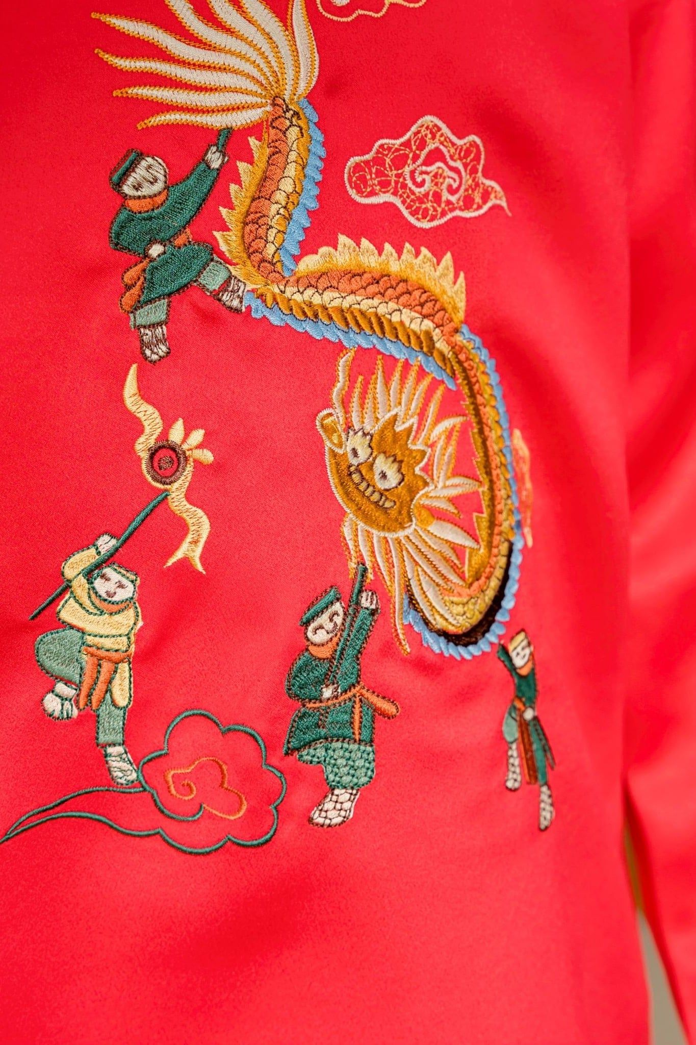  Áo Dài Bé Trai Lụa Tafta Mềm Mại, Thanh Lịch, Thoải Mái | Crown Space CKBL9933112 