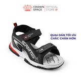  Sandal Thể Thao Bé Trai Chống Trượt, Bền Bỉ, Đen Cá Tính | Crown Space CRUK586.BK 