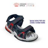  (VIP Private Sale) Sandal Thể Thao Bé Trai Chống Trượt, Bền Bỉ, Xanh Navy Cá Tính | Crown Space CRUK584.NV 