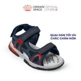  Sandal Thể Thao Bé Trai Chống Trượt, Bền Bỉ, Xanh Navy Cá Tính | Crown Space CRUK584.NV 
