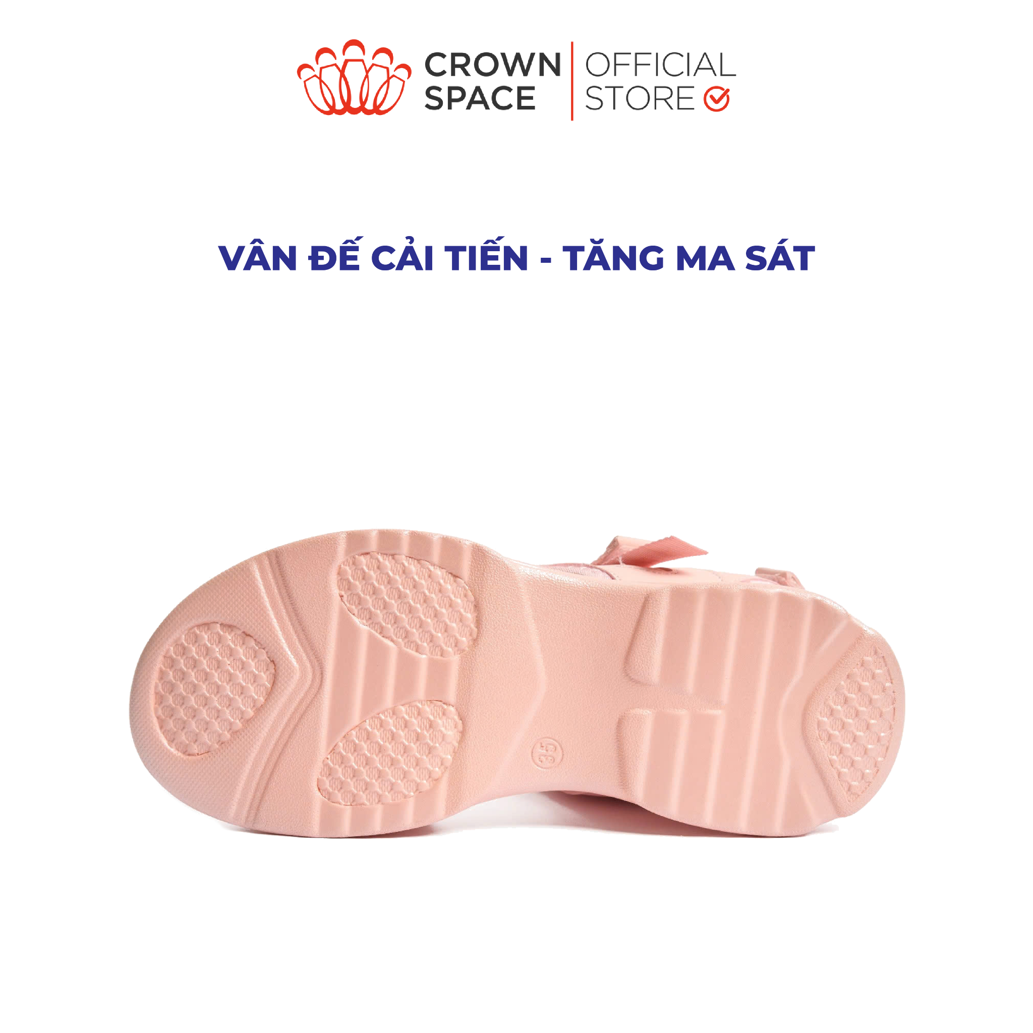  (VIP Private Sale) Sandal Bé Gái Quai Dán Crown Space - Êm Nhẹ, Chống Trơn, Thoáng Khí | Crown Space CRUK550 