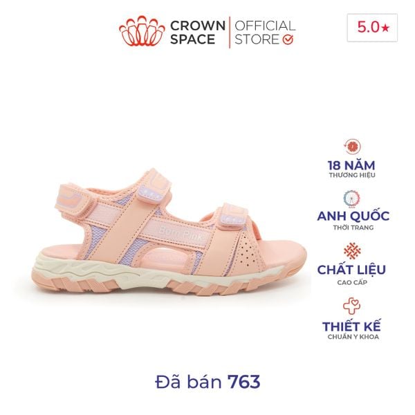  (VIP Private Sale) Sandal Quai Hậu Bé Gái Cao Cấp, Hiện Đại, Chống Trơn | Crown Space CRUK579 