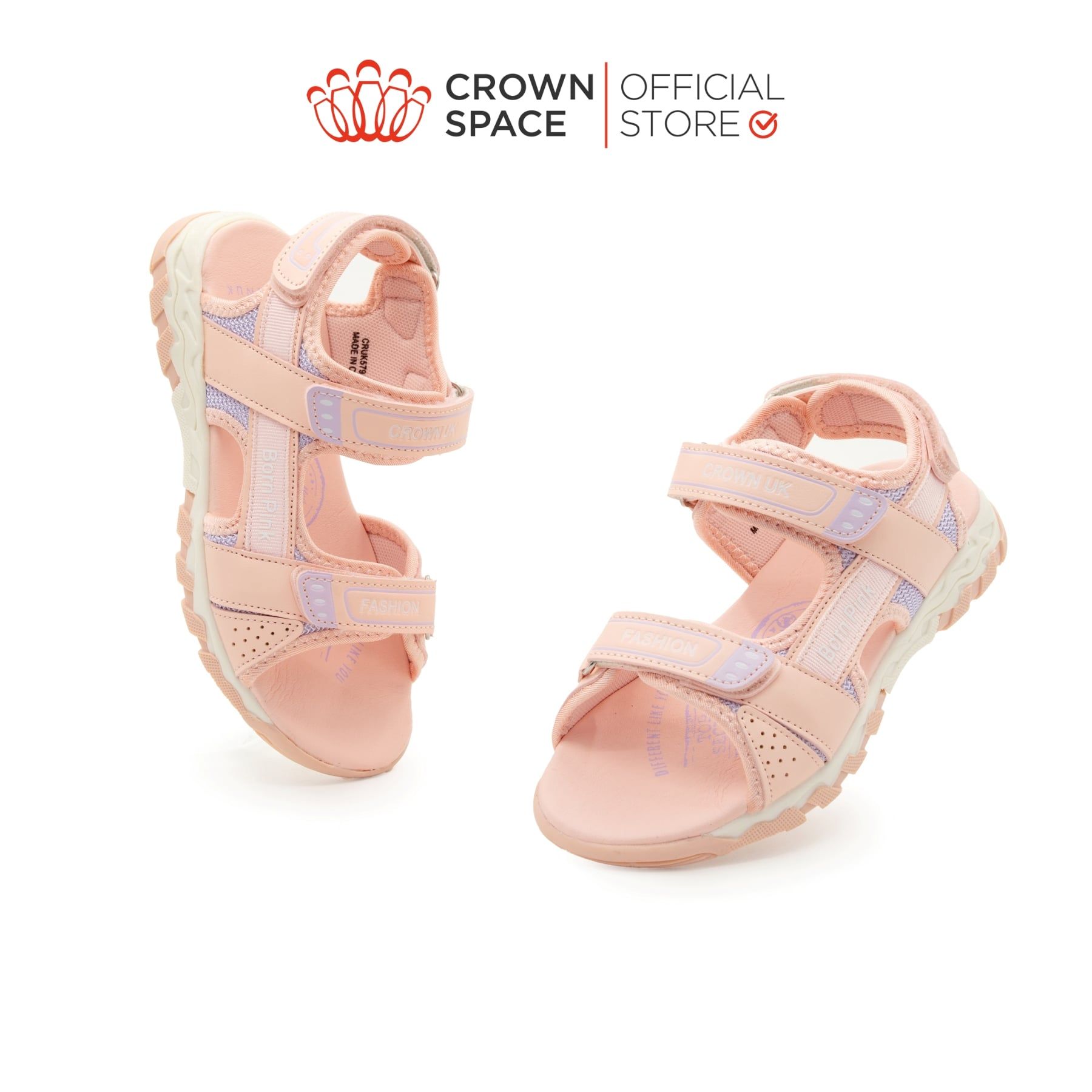  (VIP Private Sale) Sandal Quai Hậu Bé Gái Cao Cấp, Hiện Đại, Chống Trơn | Crown Space CRUK579 