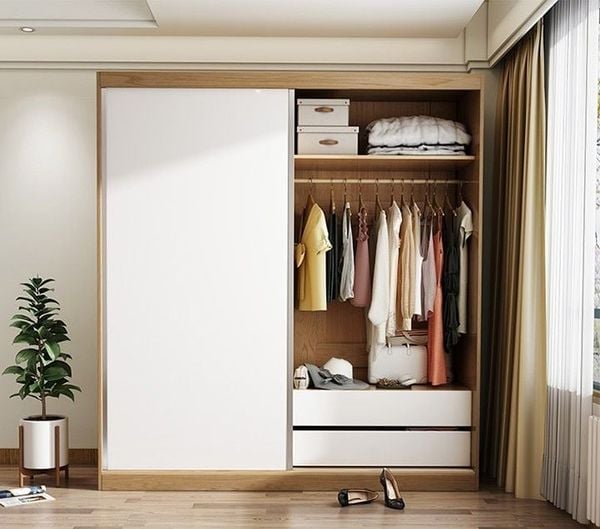  Tủ quần áo cánh lùa bên trong 2 ngăn kéo TA16 