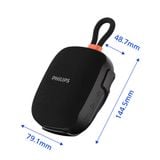 Loa Bluetooth PHILIPS TAS1160BK/70 Chính Hãng, Đèn LED RGB Đổi Màu, Vỏ ABS Cao Cấp, Hỗ Trợ USB AUX TWS, Pin 8H