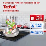 Chảo inox liền khối cao cấp T-fal Pro Tri-Ply E5360664, 26cm