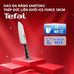Dao đa năng Santoku thép Đức liền khối Ice Force Tefal K2320614, 18cm