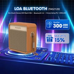 Loa Bluetooth PHILIPS TAS2120OR/70 Chính Hãng, Thiết Kế Vân Da Sang Trọng, Cổng Hỗ Trợ USB TF, Kết Nối TWS, Pin 4H
