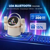 Loa Bluetooth PHILIPS TAS2508WT/70 Chính Hãng, Loa Karaoke, Kèm 2 Micro, Hỗ Trợ Thẻ Nhớ, Pin Khủng