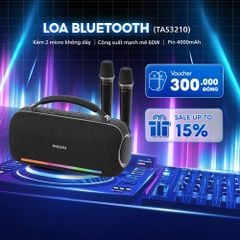Loa Bluetooth PHILIPS TAS3210DM/70Chính Hãng, Loa Karaoke, Dã Ngoại Công Suất Khủng 60W, Bass Siêu Trầm Sâu, Pin Khủng