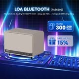 Loa Bluetooth PHILIPS TAS6500WT/70 Chính Hãng, Thiết Kế Retro Cổ Điển, Công Suất 30W, Kết Nối Đa Cổng, Pin Trâu 13H
