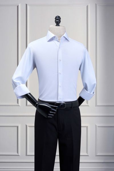 Áo sơ mi trắng kẻ SNC042T