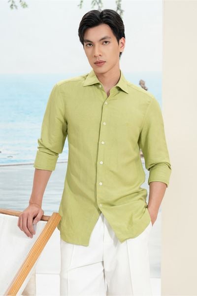 Sơ mi xanh lá trơn SMC216XL