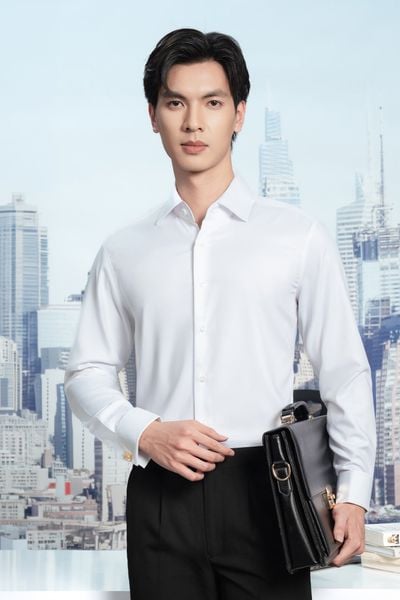 Sơ mi trắng trơn SMC217T