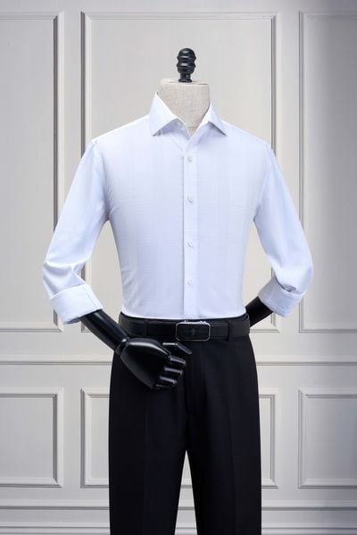 Áo sơ mi trắng kẻ SMC204