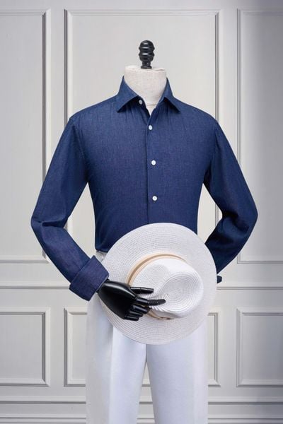 Áo sơ mi xanh than SMC210