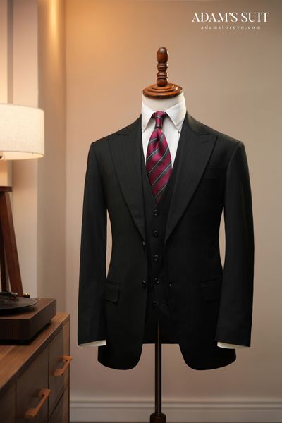 Áo vest đen sọc nhũ - AV430