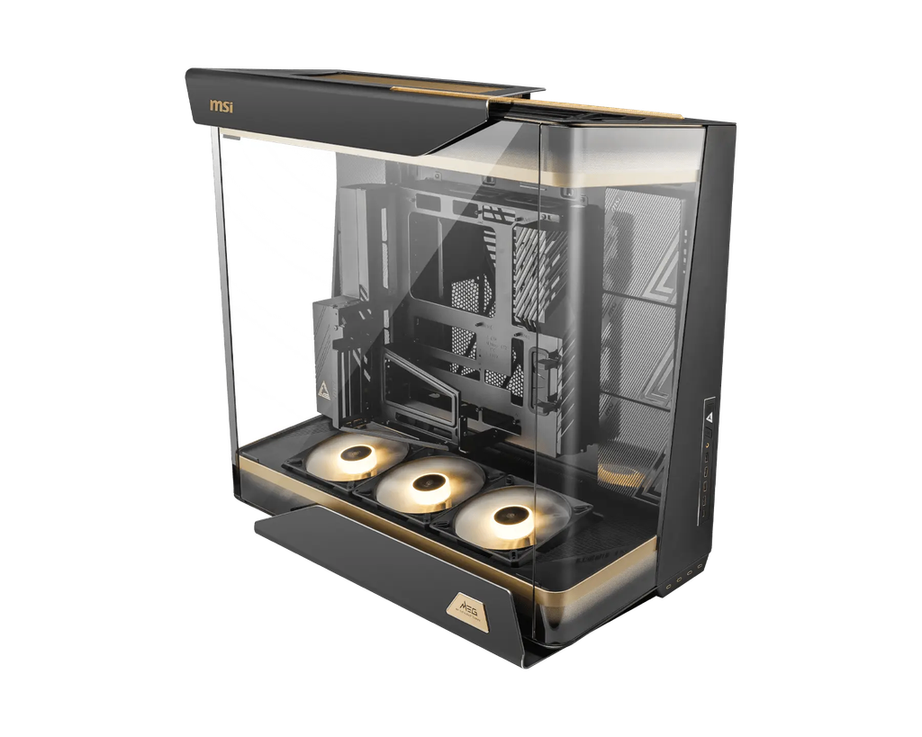 Case MSI MEG MAESTRO 900R (E-ATX / ATX, Full Tower, USB Type C, cáp riser PCIe 5.0, 3Fan, Đen)
