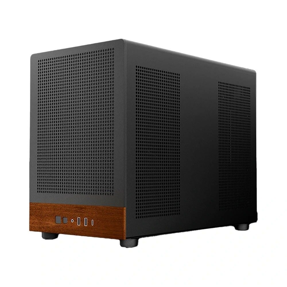 Case máy tính Gamdias ATHENA M4M WOOD Black ( matx. itx )