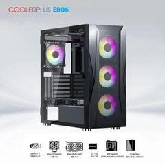 Thùng Case Coolerplus CPC EB06 ( EATX/ ATX/ mATX/)- Tặng 3FAN