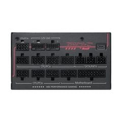 Nguồn máy tính MSI MPG Ai1600TS PCIE5 - 80 Plus Titanium 1600W ATX 3.1 PCIE 5.1 Full modular