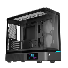 Vỏ Case máy tính MIK H7 CURVED 360 M-ATX (Chưa kèm Fan)  (  M-ATX/ITX, Kính cường lực, Đen )
