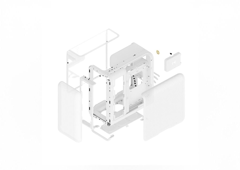 Vỏ case Hyte X50 ( SNOW WHITE ) - TEMPERED GLASS