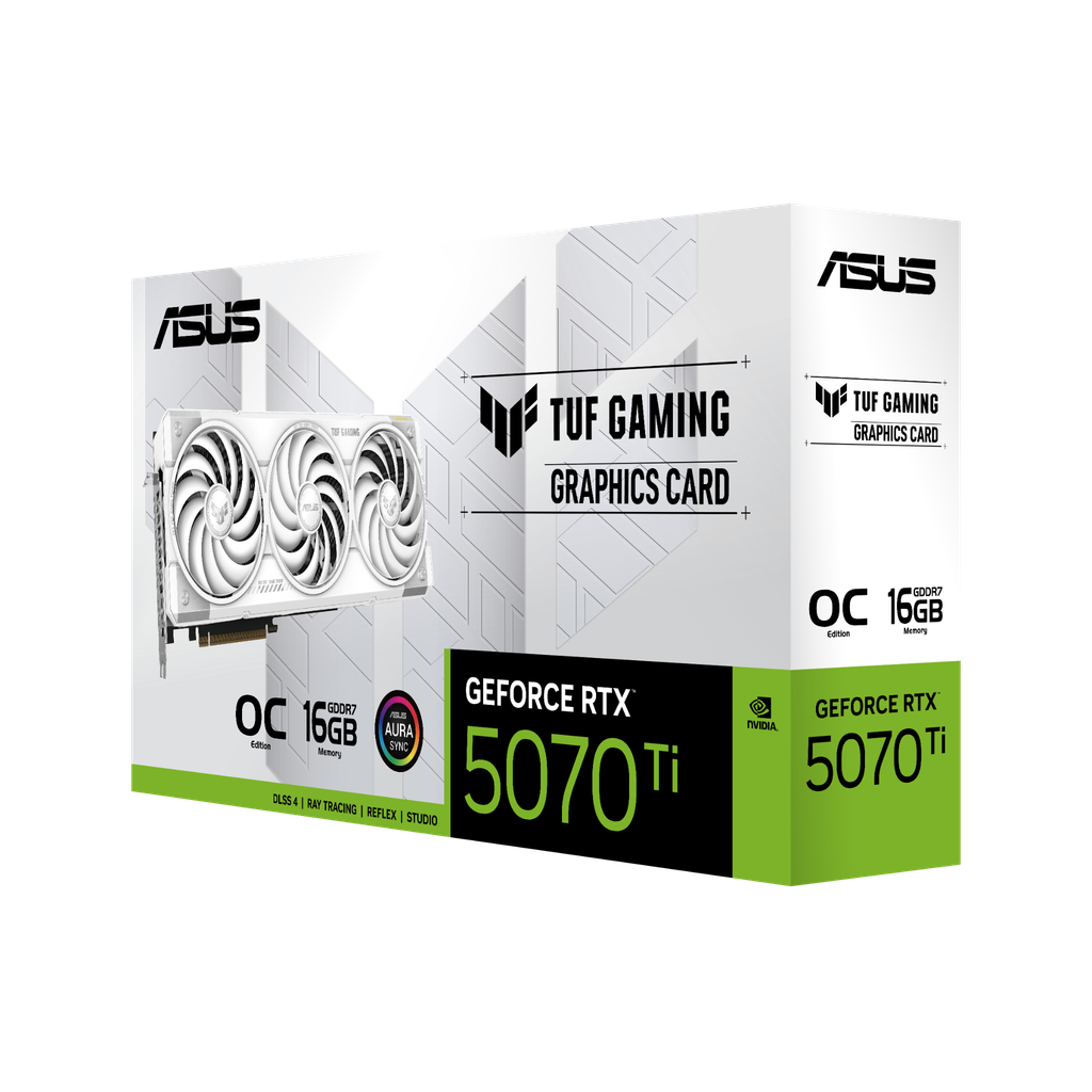 Card màn hình ASUS TUF Gaming GeForce RTX™ 5070 Ti WHITE 16GB GDDR7 OC Edition
