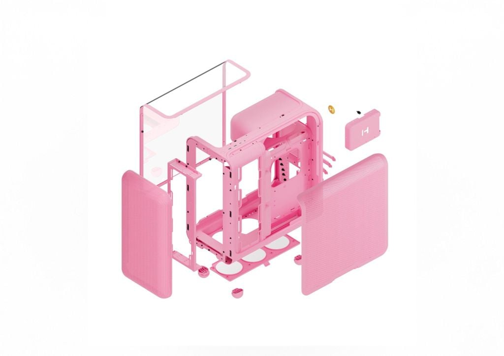 Vỏ case Hyte X50 ( STRAWBERRY MILK ) - TEMPERED GLASSS