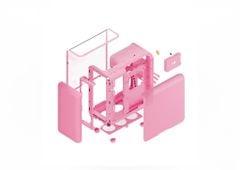 Vỏ case Hyte X50 ( STRAWBERRY MILK ) - TEMPERED GLASSS