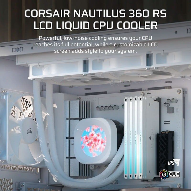 Tản nhiệt nước AIO Corsair NAUTILUS 360 RS LCD White