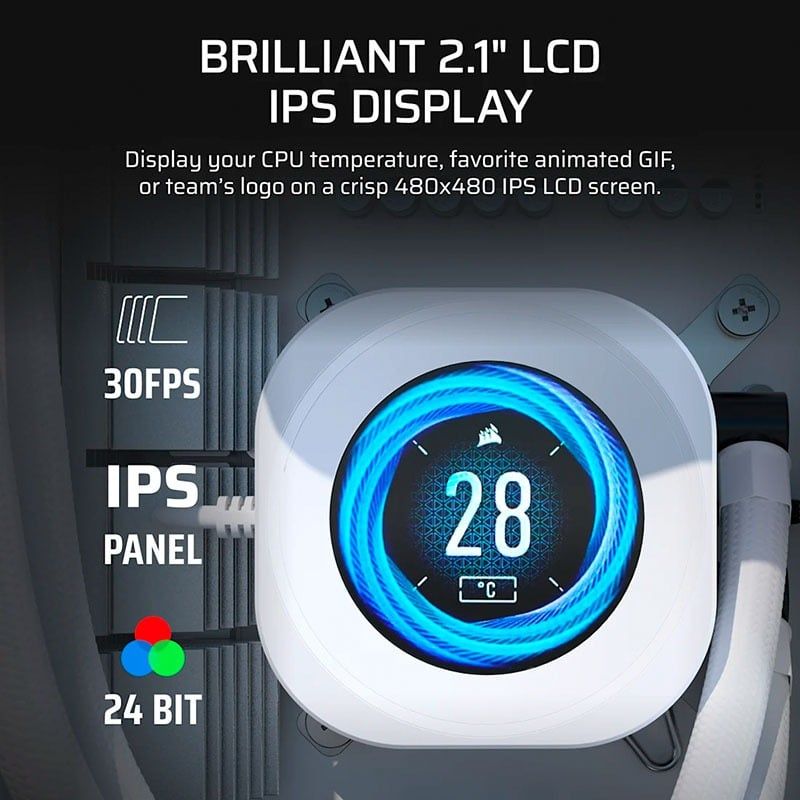 Tản nhiệt nước AIO Corsair NAUTILUS 360 RS LCD White