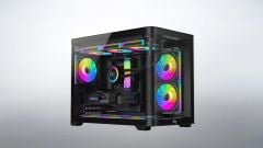 CASE LINKTECH SIREN M KÍNH CONG ĐEN  (Chưa kèm Fan) | M-ATX/ITX