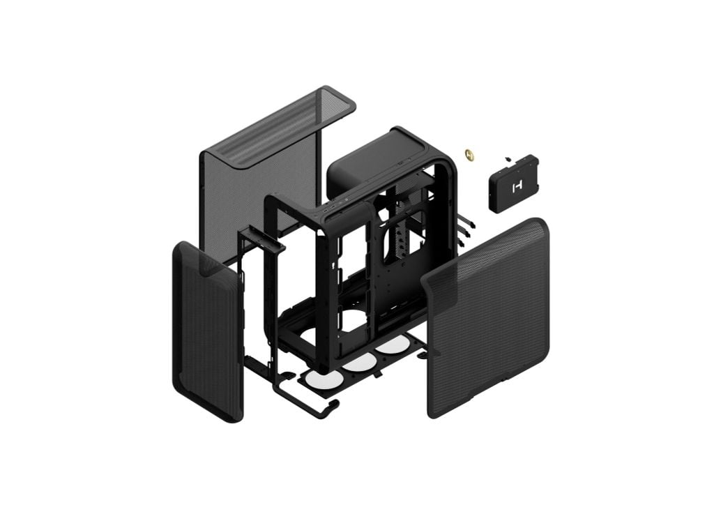 Vỏ case Hyte X50 AIR ( PITCH BLACK ) - MESH