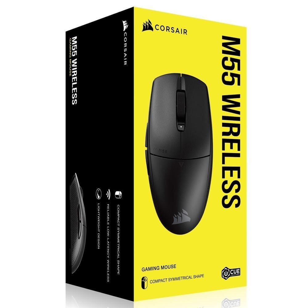 Chuột không dây Corsair M55 Black/CH-931F000-AP ( Bluetooth , USB reciver , Có dây )