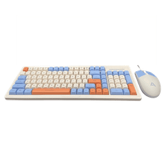 COMBO BÀN PHÍM VÀ CHUỘT KM2000 PRO RGB MIX XANH
