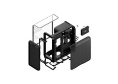 Vỏ case Hyte X50 ( PITCH BLACK ) - TEMPERED GLASS