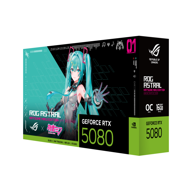 Card  màn hình Asus ROG Astral GeForce RTX™ 5080 16GB GDDR7 OC HATSUNE MIKU EDITION