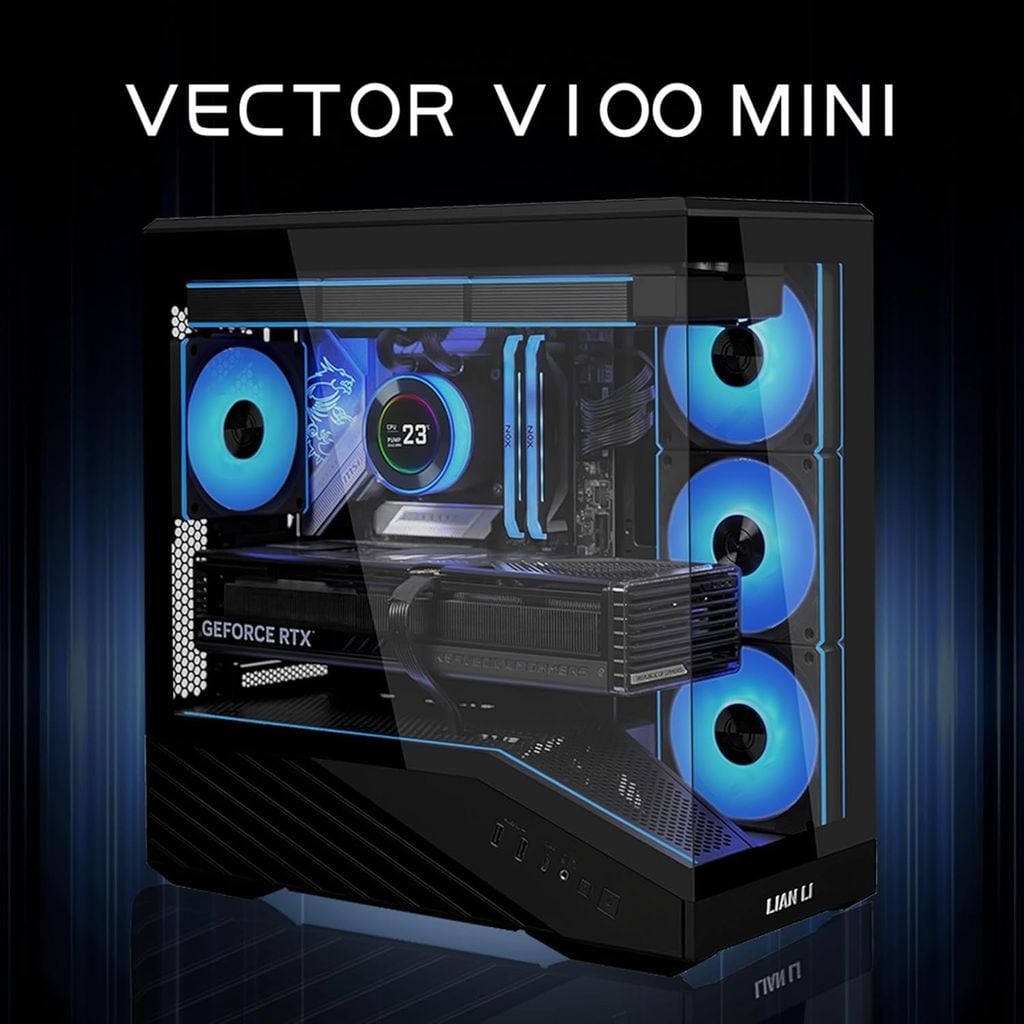 Vỏ case máy tính Lian Li Vector V100R MINI (Kèm sẵn 4 quạt)