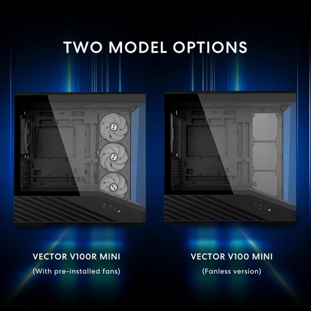 Vỏ case máy tính Lian Li Vector V100R MINI (Kèm sẵn 4 quạt)