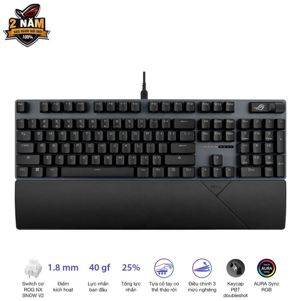 Bàn phím gaming ASUS XA14 ROG STRIX SCOPE II X NX Snow