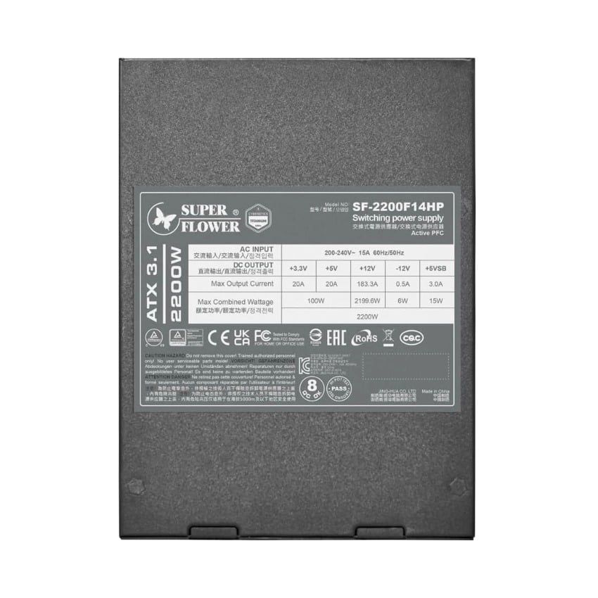 Nguồn máy tính SuperFlower Leadex Titanium 2200W ATX 3.1 Cybenetics Titanium SF-2200F14HP