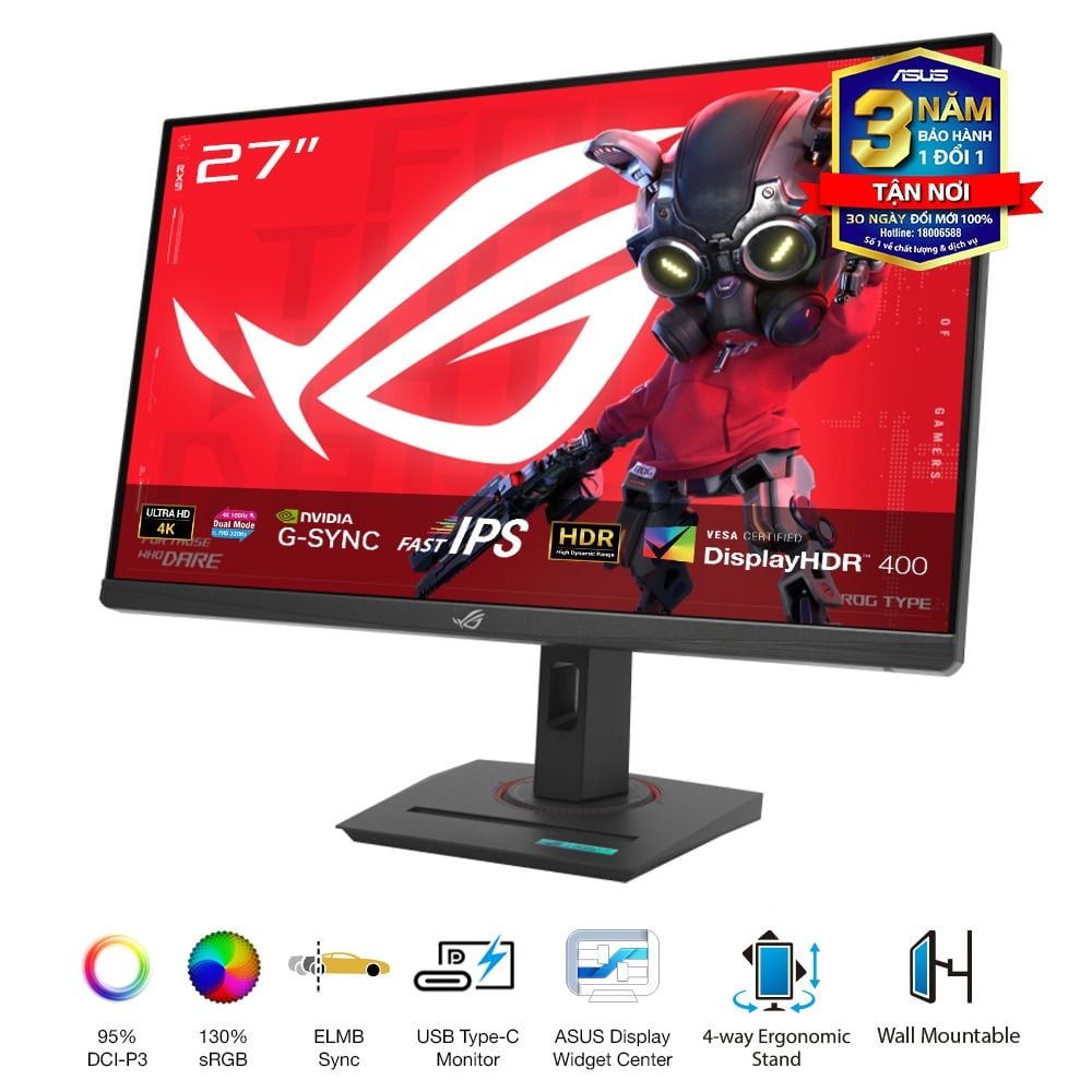 Màn hình Asus ROG Strix XG27UCG 27  Fast IPS 4K 160Hz-FHD 320Hz chuyên game