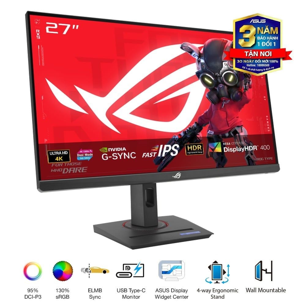 Màn hình Asus ROG Strix XG27UCG 27  Fast IPS 4K 160Hz-FHD 320Hz chuyên game
