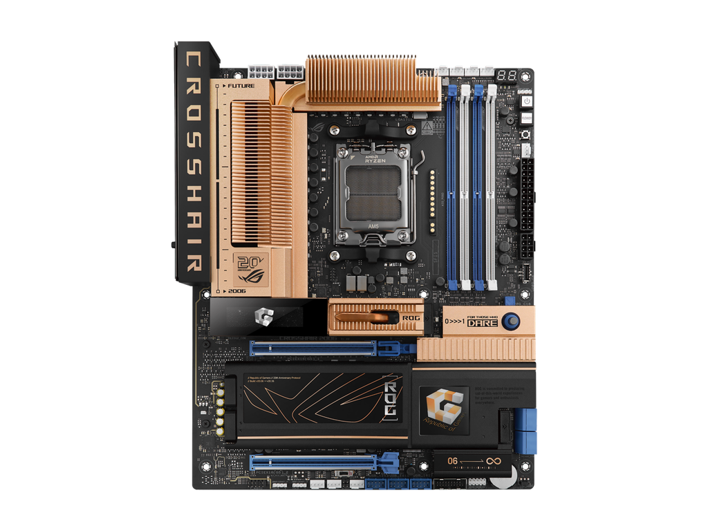 Mainboard Asus  ROG Crosshair 2006 X870E AM5 ATX motherboard, DDR5, DIMM Fit, WiFi 7, 10Gb