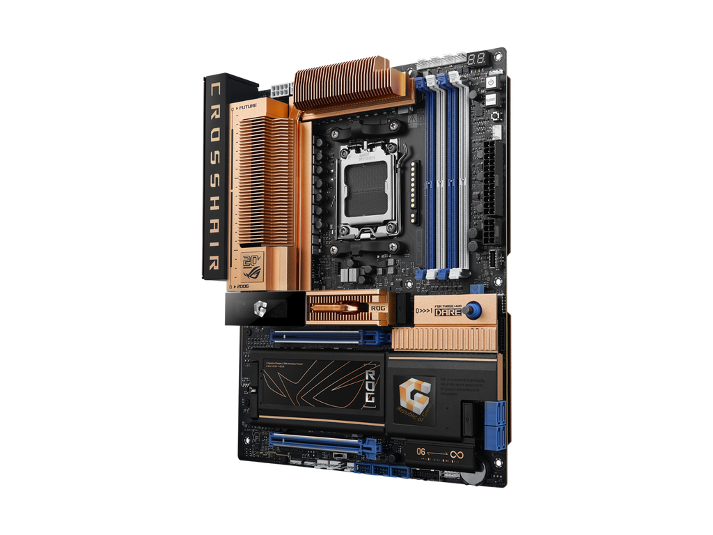 Mainboard Asus  ROG Crosshair 2006 X870E AM5 ATX motherboard, DDR5, DIMM Fit, WiFi 7, 10Gb